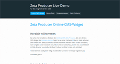 Desktop Screenshot of online-cms-demo.zeta-producer.com