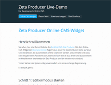 Tablet Screenshot of online-cms-demo.zeta-producer.com